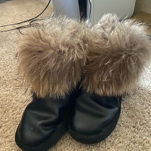 Real fur boots